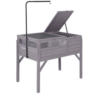 Aivituvin Wooden Tortoise House | Large Turtle Habitat with Legs-AIR70 - 1 of 4