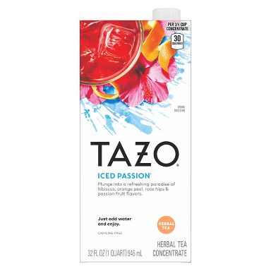 Tazo Iced Passion Herbal Tea Concentrate - 32 fl oz
