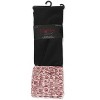 Memoi Slub Rib Turn Cuff Fleece Knee High Socks Black-Cabernet One Size - 4 of 4