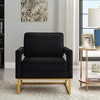 Velvet Accent Chair, Sofa Chair With Open Armrests, Metal Base, High Density Foam Modern Upholstered Sofa Chair For Living Room, Office, Waiting Room - 3 of 4