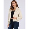 Seta T Women's Fashion Long Sleeve Faux Fur Fluffy Notch Lapel Jacket - 3 of 4