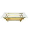 NicBex Modern 55.12" Rectangle Coffee Table with Glass Top and Steel Frame for Living Room and Office - 3 of 4