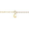 Elegant 14K Gold Plated Initial Pearl Link Chain Necklace: A Personalized and Timeless Treasure for Every Occasion. - 3 of 3