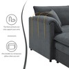134" Oversized Chenille Cloud Modular U-Shaped Sectional Sofa with Double Cushions, 2 Ottomans & Pillows - 4 of 4