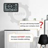 Aoibox Auto Set Digital Wall Clock with Temperature, Humidity and Date, Large Display Calendar Alarm Clock for Bedroom, Office, 8 Time Zone - 3 of 4