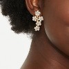 Floral Stone Cluster Earrings - A New Day™ Gold - 2 of 3
