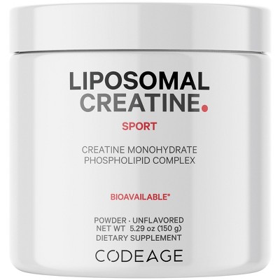 Codeage Liposomal Creatine Monohydrate Powder Supplement, Unflavored, 1-Month Supply, 30 Servings
