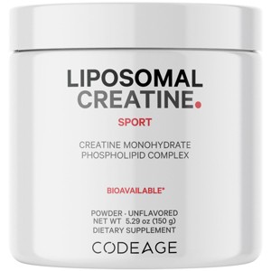 Codeage Liposomal Creatine Monohydrate Powder Supplement, Unflavored, 1-Month Supply, 30 Servings - 1 of 4