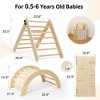 GOTGELIF 3-in-1 Montessori Climber Set with Mat & Decorative Cloth - Toddler Wooden Play Arch with Slide & Climbing Ramp - 3 of 4