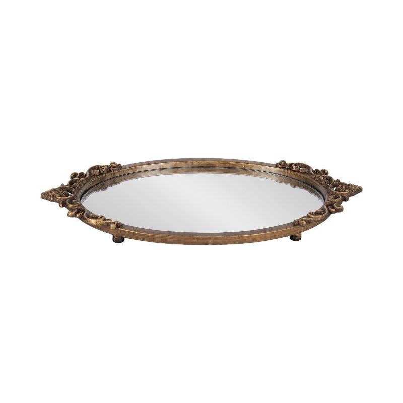 Kate and Laurel Arendahl Mirrored Decorative Tray, 17x10, Gold, 4 of 12