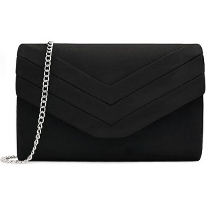 Generic Evening Bag for Women, Suede Envelope Evening Purses Crossbody Shoulder Clutch Bag - 1 of 4