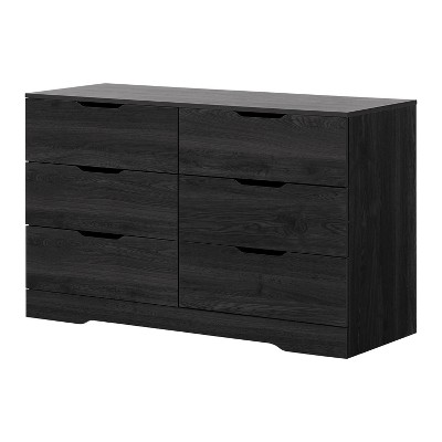 HomeStock 6-Drawer Dresser Natural Walnut Holland