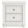 Grantoni Nightstand White - Signature Design by Ashley: Equipped with USB Ports, Storage Compartments - 4 of 4