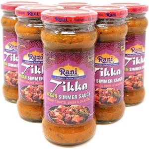 Tikka Curry Vegan Simmer Sauce - 14oz (400g) Pack of 6 - Rani Brand Authentic Indian Products - 1 of 4