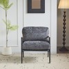 TiramisuBest 27.56" Modern Accent Chair with Plush Cushions & Wooden Armrests,Minimalist Metal Frame, Perfect for Living, Bedroom,Green - 2 of 4
