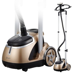 SALAV GS49-DJ Dual Bar Gold Garment Steamer with Foot Pedal Controls: 1500W, 1.8L Tank, 60 Min Steam, Anti-Drip, 8.5' Cord - 1 of 4