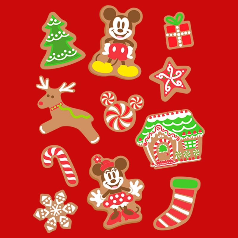 Boy's Mickey & Friends Christmas Gingerbread Cookies Collage T-Shirt, 2 of 5