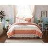 PAGED Comforter Set 9 Piece Cotton Percale Bedding Set with Comforter, Decorative Pillows, Lace Taping Embellishment - 2 of 4