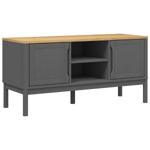 vidaXL TV Stand Entertainment Center Media Unit Furniture Solid Pine Wood - 1 of 4
