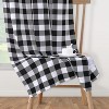 Buffalo Check Curtains, Black & White Farmhouse Plaid Rod Pocket Window Panels, Gingham Pattern, 37 x 95 Inches, Set of 2 - 4 of 4
