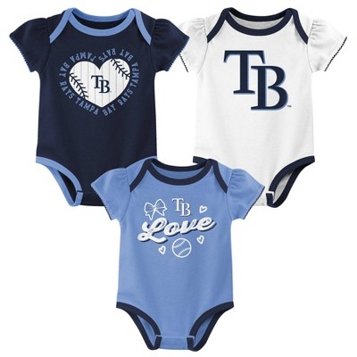 MLB Tampa Bay Rays Infant Girls' 3pk Bodysuit
