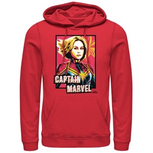 Men's Marvel Captain Marvel Artistic Portrait Pull Over Hoodie - 1 of 3