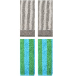 REGALWOVEN 4 Pcs Cotton Soft Absorbent Stripe Pattern Bathroom Hand Towel - 1 of 4