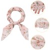 Allegra K Women's Chiffon Floral Print Square Scarves Kerchief Neck Scarf Neckerchief - 4 of 4