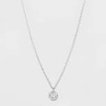 Sterling Silver with Floating Cubic Zirconia Pendant Necklace - A New Day™ Silver