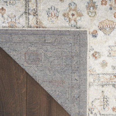 Astra Vintage-Inspired Grey Multicolor Medallion Wool Blend 4' x 6' Rug