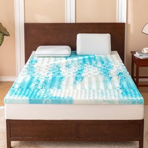 Dyonery Gel Memory Mattress Topper for Relax Body - 2/3 Inch Comfy Foam Mattress Topper for Back Pain, Washable Cover CertiPUR-US Certified - 1 of 4