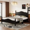 Wood Platform Bed with Retro Design Headboard, Sturdy Pine Frame, No box spring beds, Easy Assembly-Maison Boucle - 2 of 4