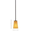Toltec Lighting Apollo 1 - Light Pendant in  Dark Granite with 5" Square Cayenne Linen Shade - 2 of 2