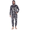 Ashford & Brooks Men's Adult Mink Fleece Hooded One-Piece Union Suit Pajamas - 2 of 4