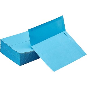 Sustainable Greetings 100-Pack Invitation Envelopes for 5x7 Cards, Ideal for Wedding, Birthday, Baby Shower, 5.25"x7.25" (Aqua Blue) - 1 of 4