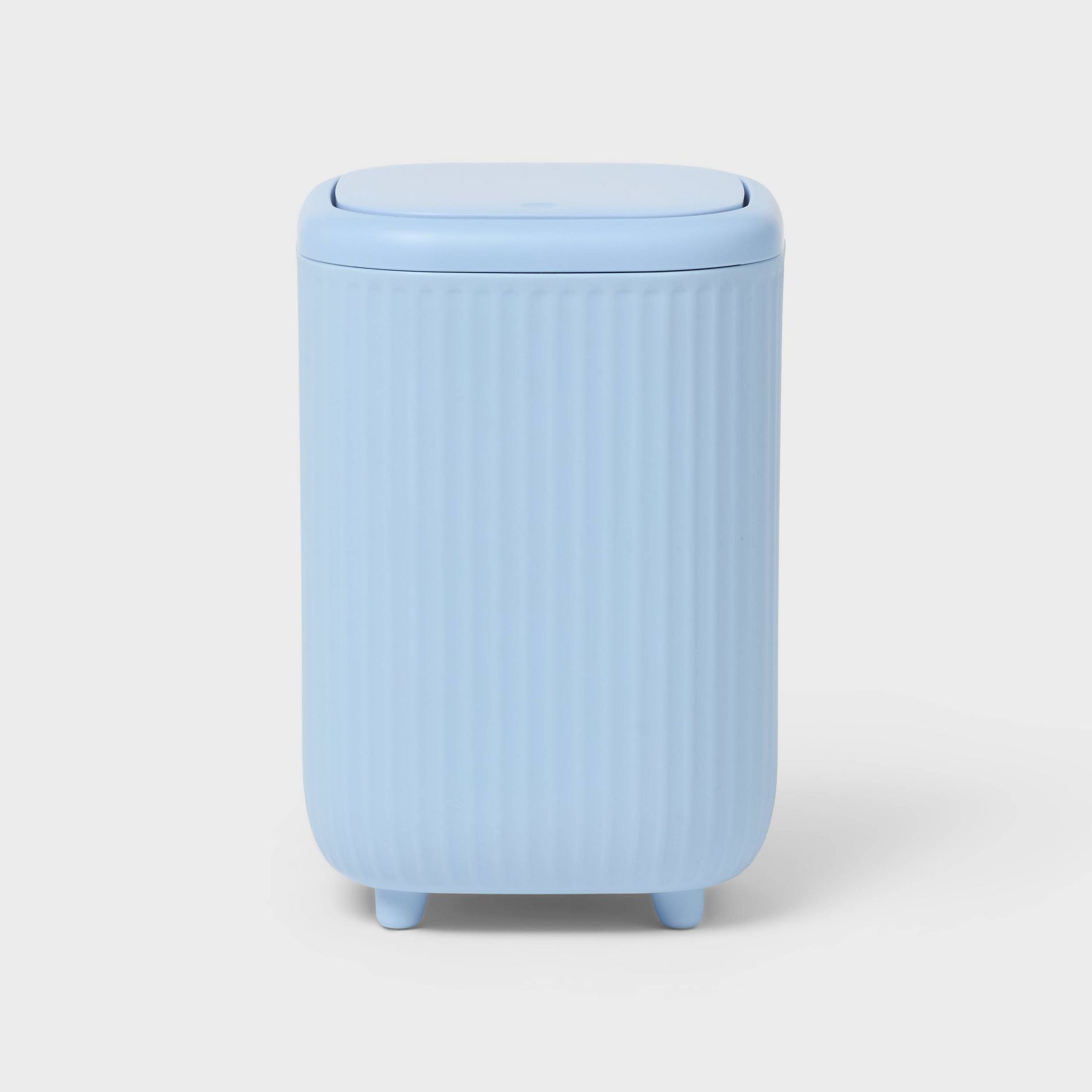 Small Ribbed Stainless Desktop Wastebasket - Brightroom™