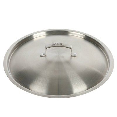 Babish 12.5-Inch Stainless Steel Non-Stick Fry Pan with Lid