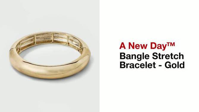 Bangle Stretch Bracelet - A New Day&#8482; Gold, 2 of 6, play video