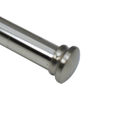 Versailles Imperial Corona Double Steel Heavy Duty Curtain Rod Set for Windows Brushed Nickel