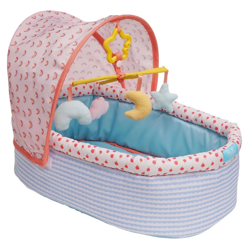 Manhattan Toy Stella Collection Soft Baby Doll Crib with Removable Canopy and Mobile for 12" to 15" Baby Dolls, 2 of 10