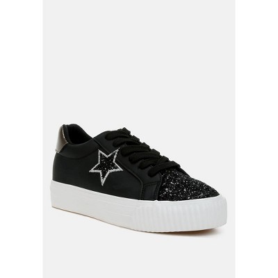 Женские кроссовки London Rag Womens Merida Glitter Patch Chunky Sneakers 9 — фото 2