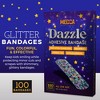 Glitter Bandages for Kids 100 Count Box, Colorful Adhesive Strips, Latex-Free, Individually Wrapped for Minor Cuts & Scrapes - 2 of 4