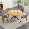 NicBex 47" Round Dining Table,Mid Century Modern Coffee Table for 4-6,Kitchen Table with Sturdy X-Frame Base for Dining Room,Living Room - 2 of 4