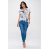 WEST K Women's Leah V Neck Short Dolman Sleeve Front Knob Blouse - 4 of 4