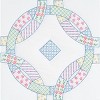 Jack Dempsey Stamped White Quilt Blocks 18"X18" 6/Pkg-Patchwork Wedding Rings - 2 of 3