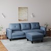 VASIP Living Room Furniture with Polyester Fabric L Shape Couch Corner Sofa for Small Space Blue - 3 of 4
