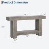 Solid Wood Console Table - Rustic Log Color Frame Design for Entryway & Living Room - 2 of 4