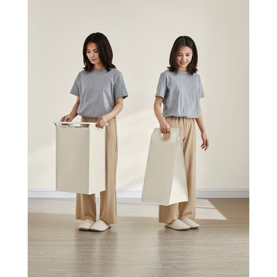 White Metal Frame Laundry Sorter with Removable Bags