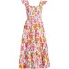 Lands' End Women's Chambray Smocked Dress with Ruffle Straps - 3 of 4