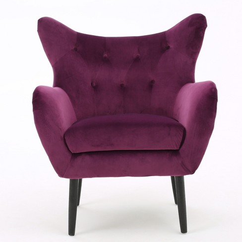 Alyssa New Velvet Armchair Fuchsia Christopher Knight Home